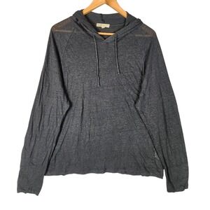 Onia Linen Hoodie Men's XL Gray  Lightweight Pullover